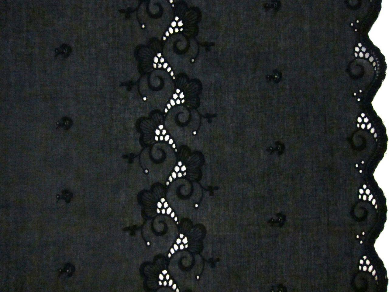 Embroidered Cotton Voile Eyelet0