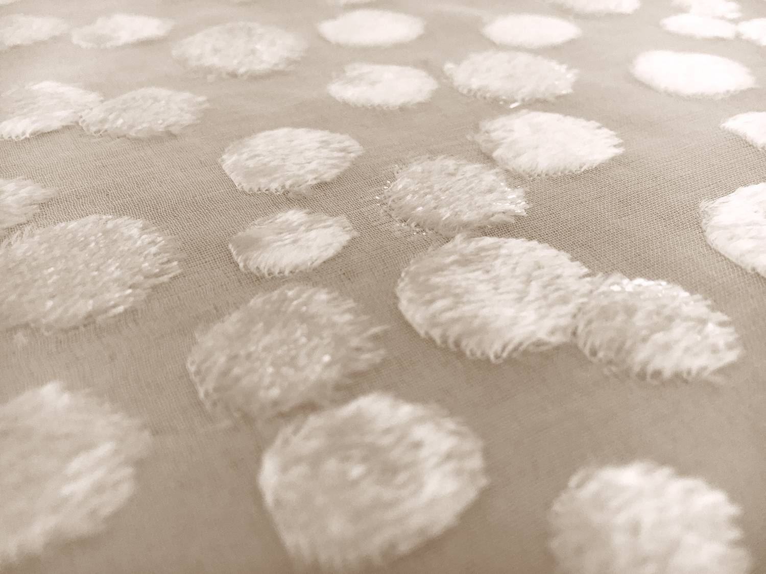 Silk Lurex Burn-Out Velvet Dots in Ivory 2