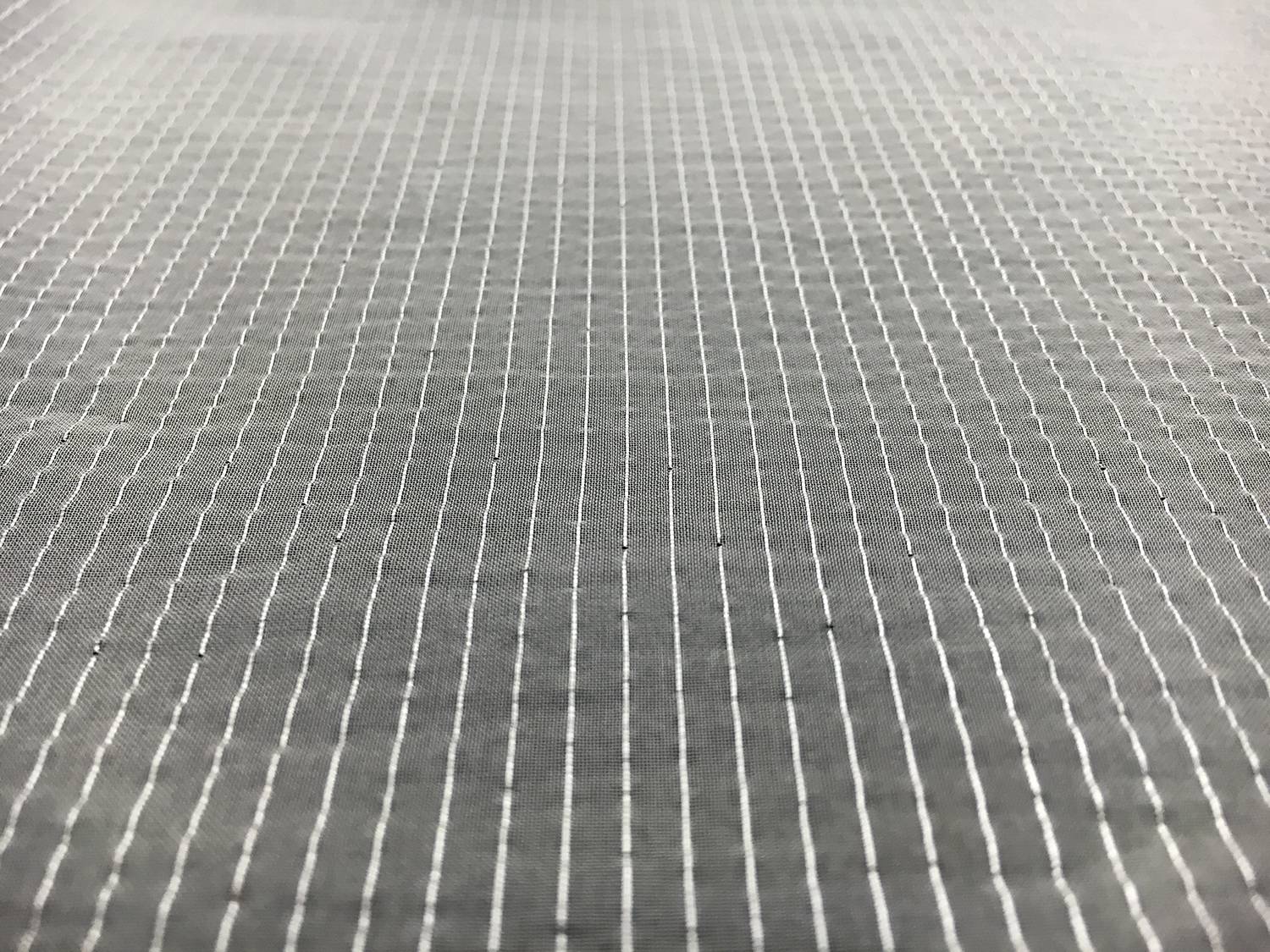 Silver Metallic Striped Silk Chiffon2