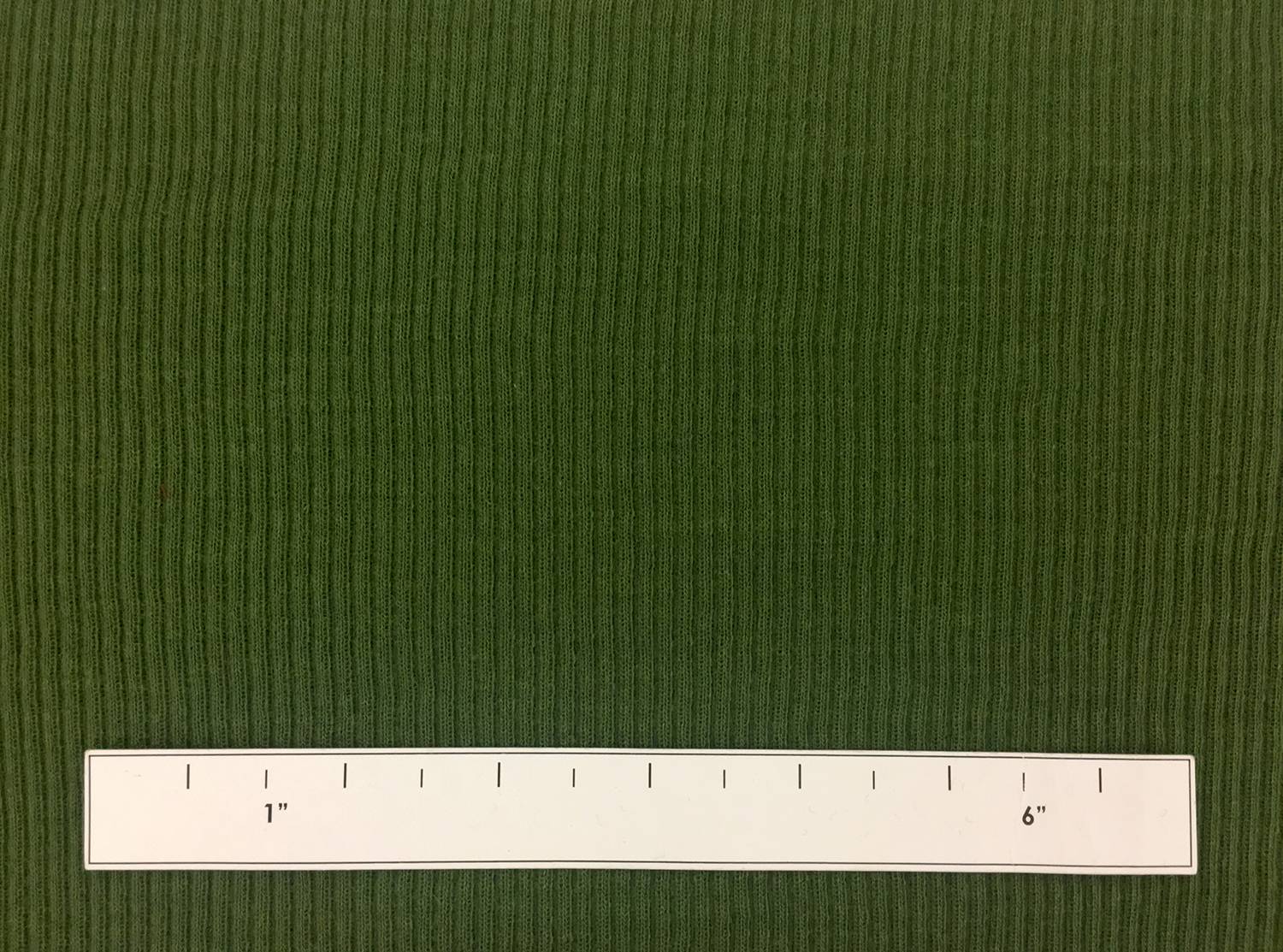 Virgin Wool Rib Knit in Moss1