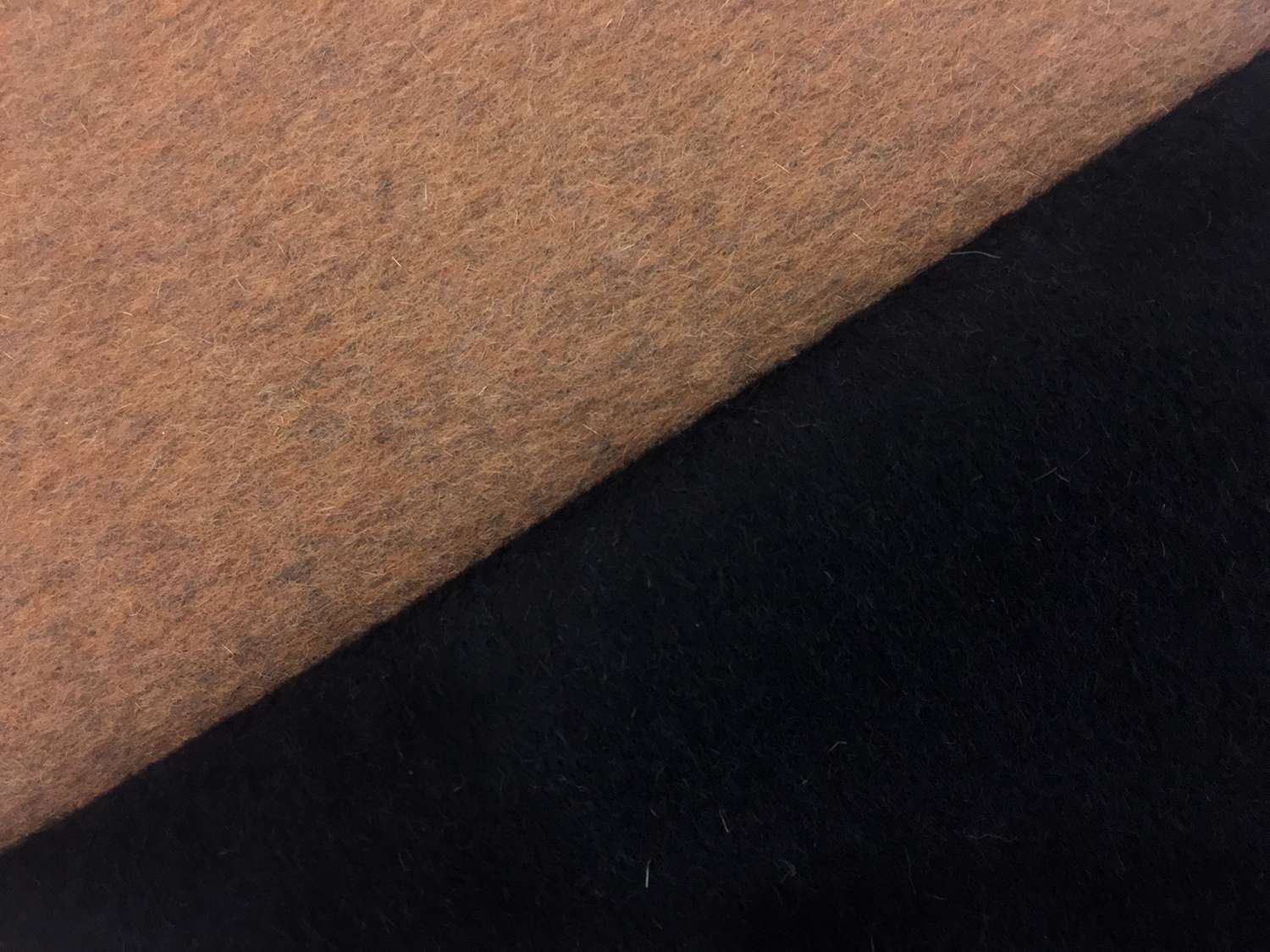 Italian Cashmere Doubleface Coating in Ochre and Black0
