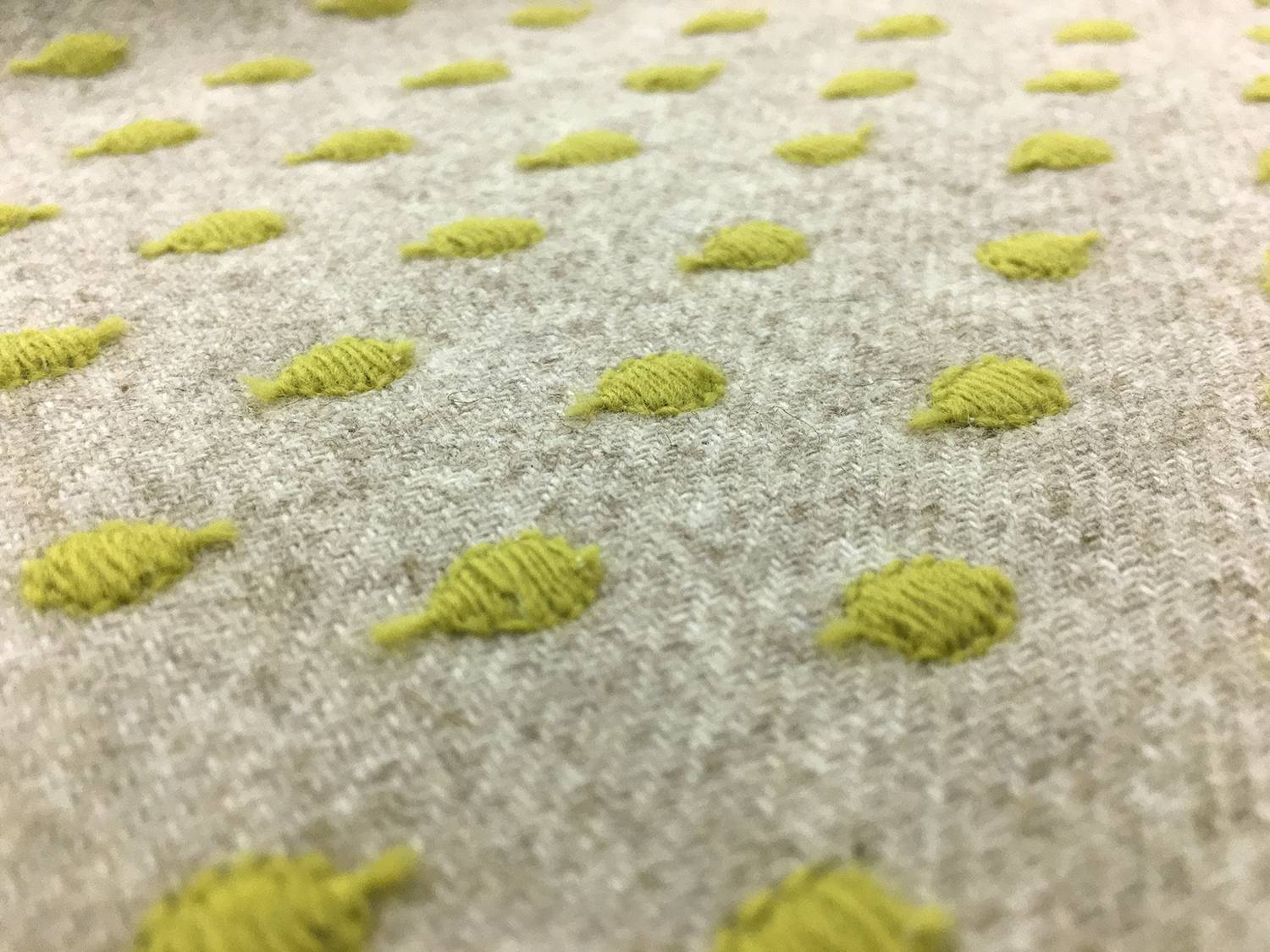 Cotton Wool Flannel With Embroidered Dots2