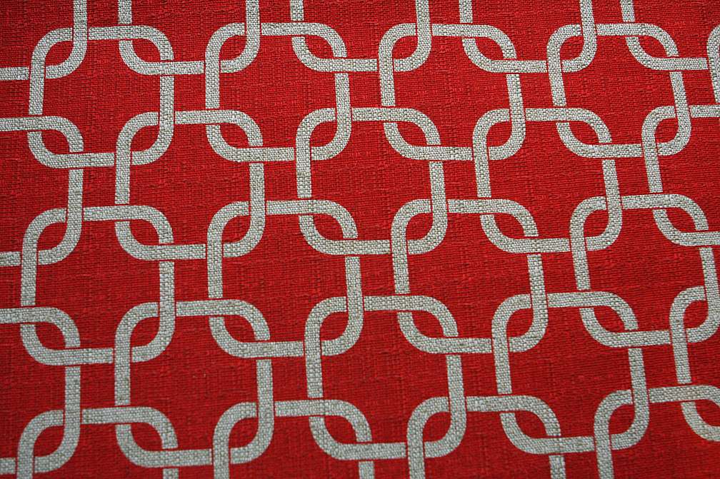Cotton Rayon Upholstery Knots Print0