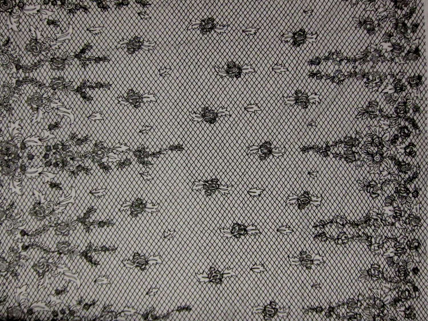 Novelty Beaded Tulle with Bugle Beads0