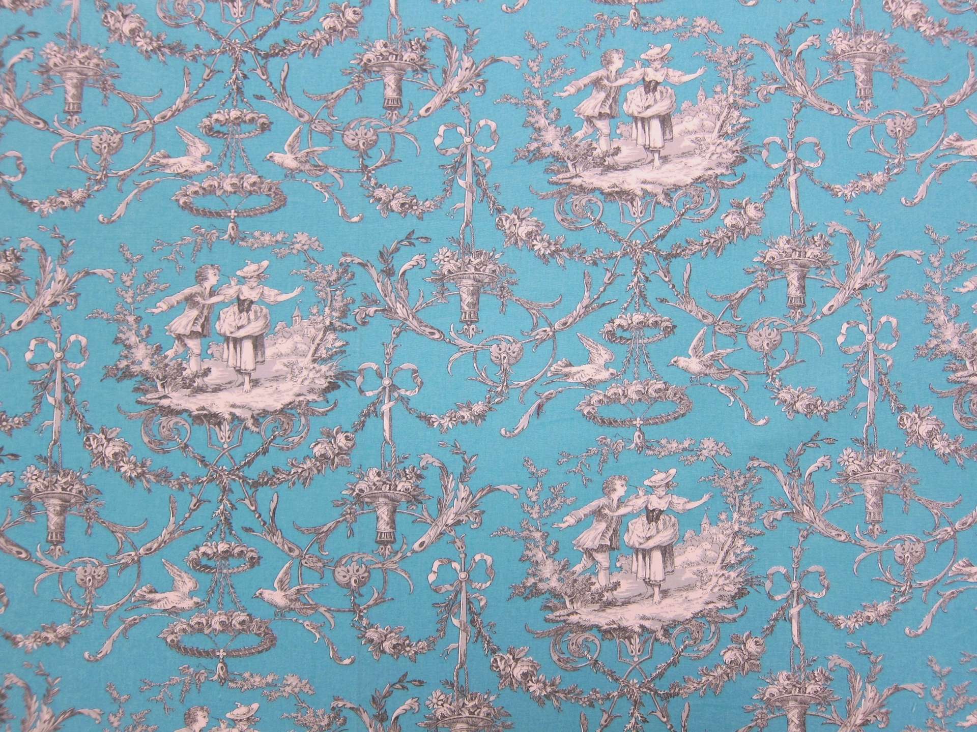 Cotton Toile de Jouy Print0