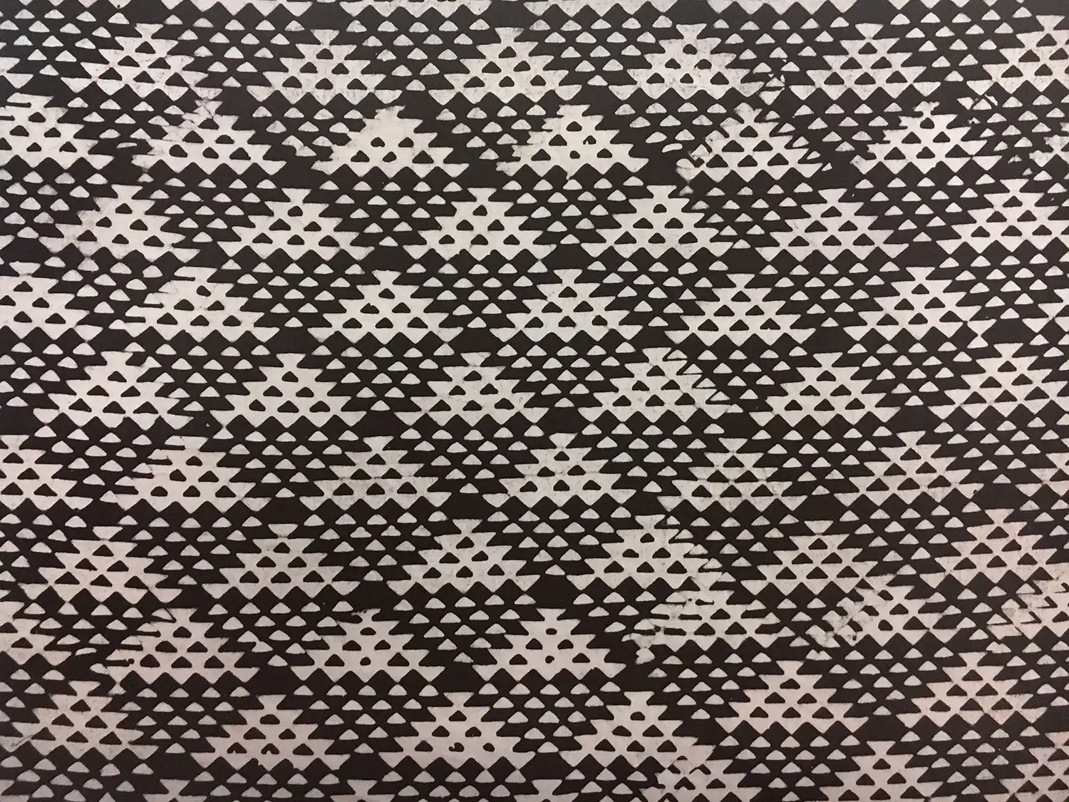 Cotton Batik with Triangles Pattern in Bison0
