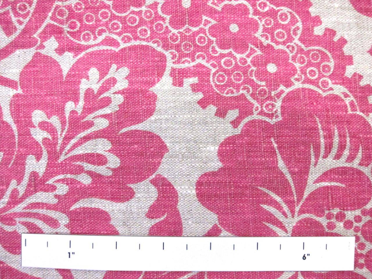 Linen Upholstery Floral Deco Print1