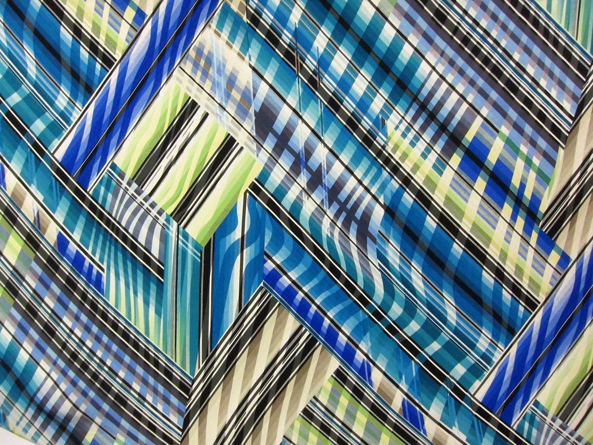 Printed Silk Charmeuse0