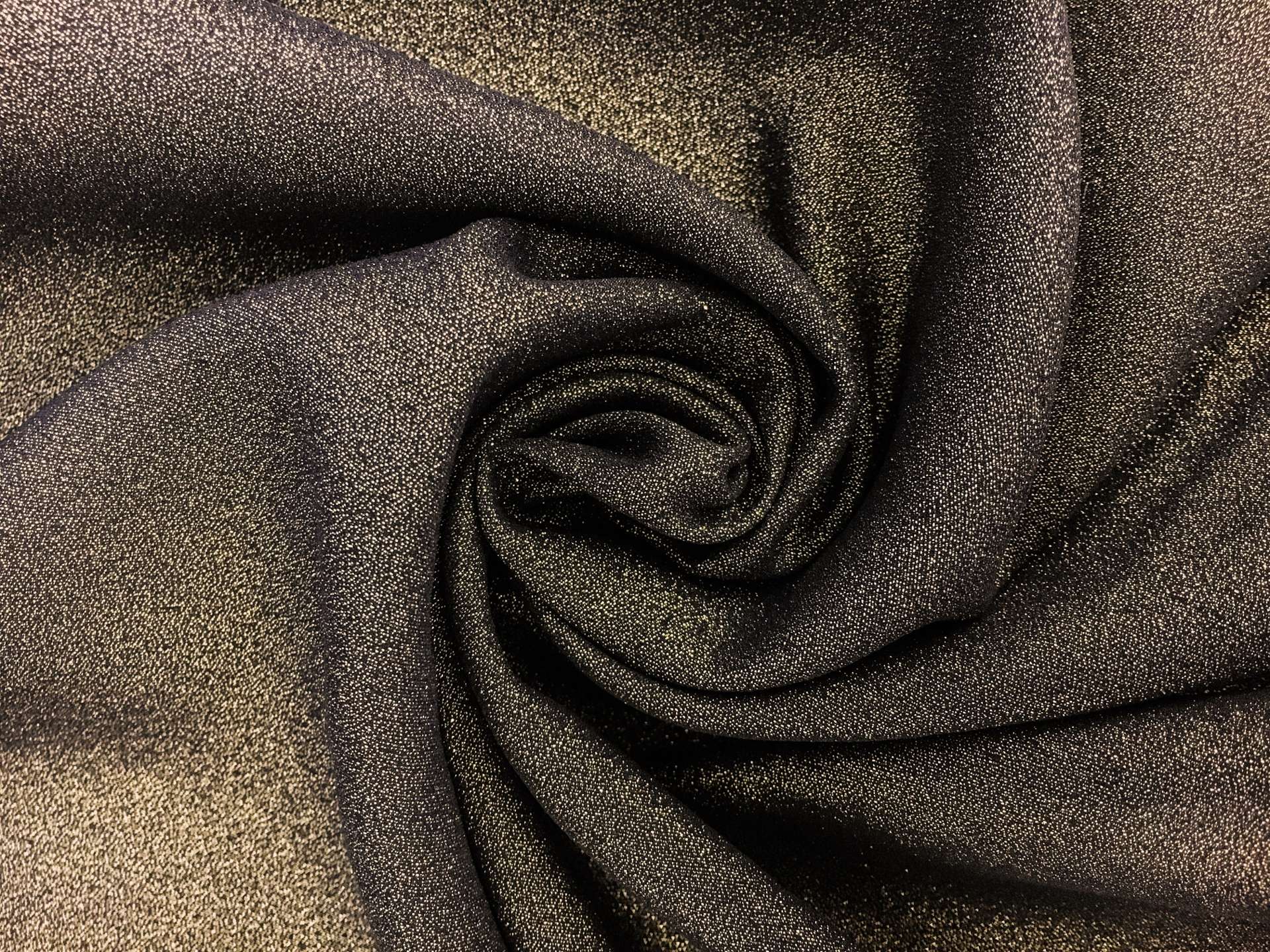 Lightweight Silk Blend Metallic Crepe