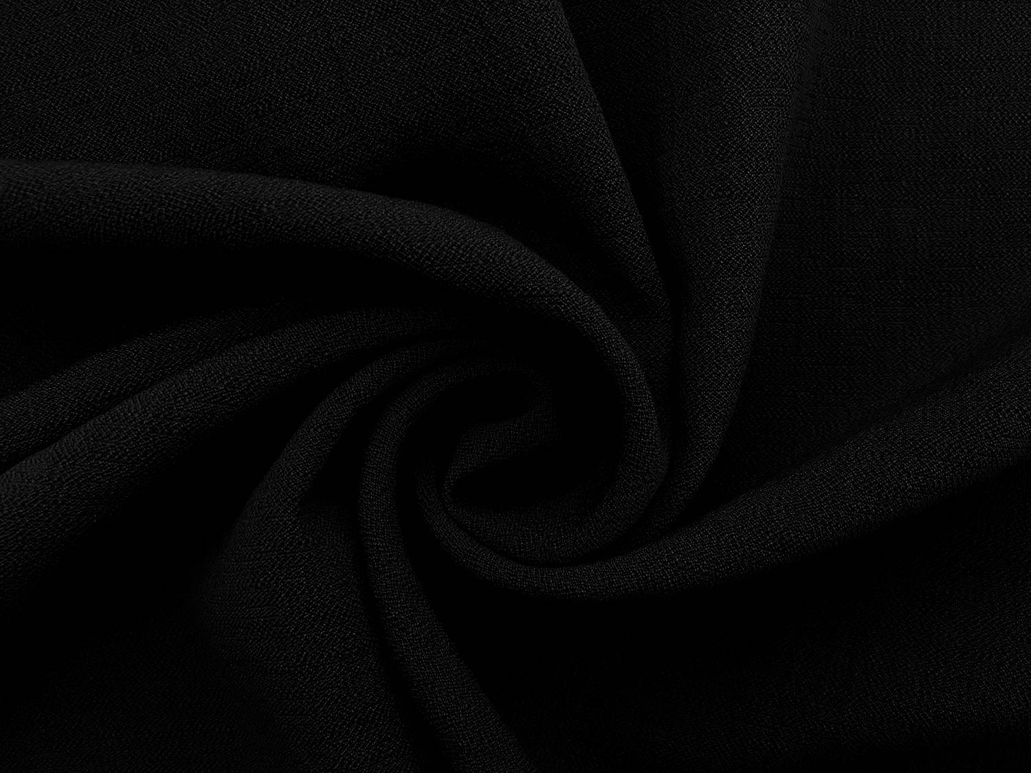 Rayon Nylon Crepe in Black 1