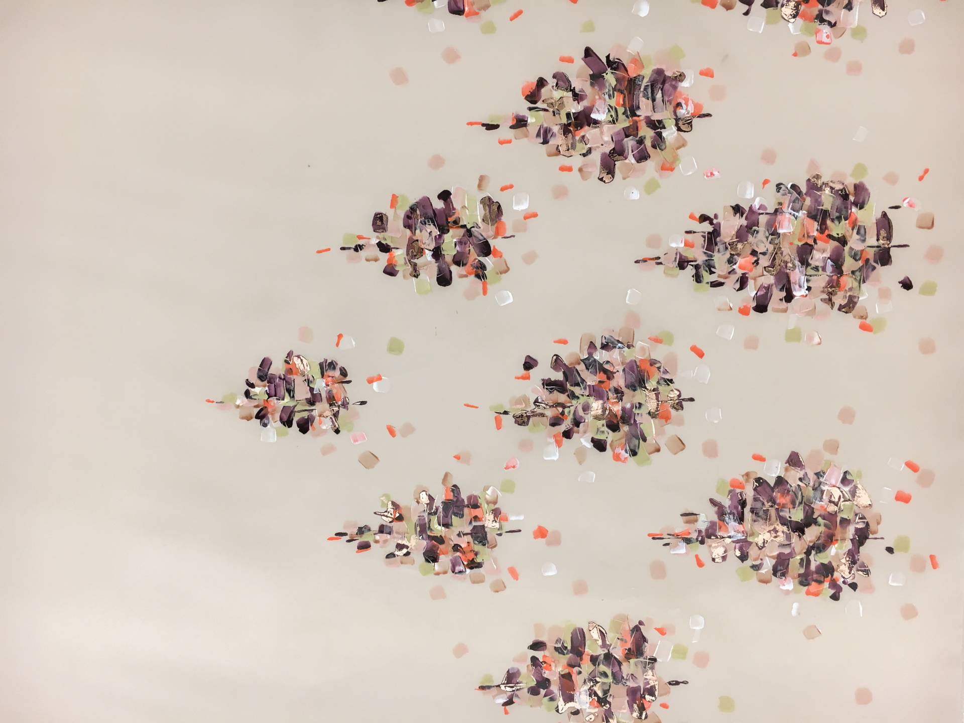 George Chakra Hand Painted Couture Silk Gazar with Impressionist Style Diamonds0
