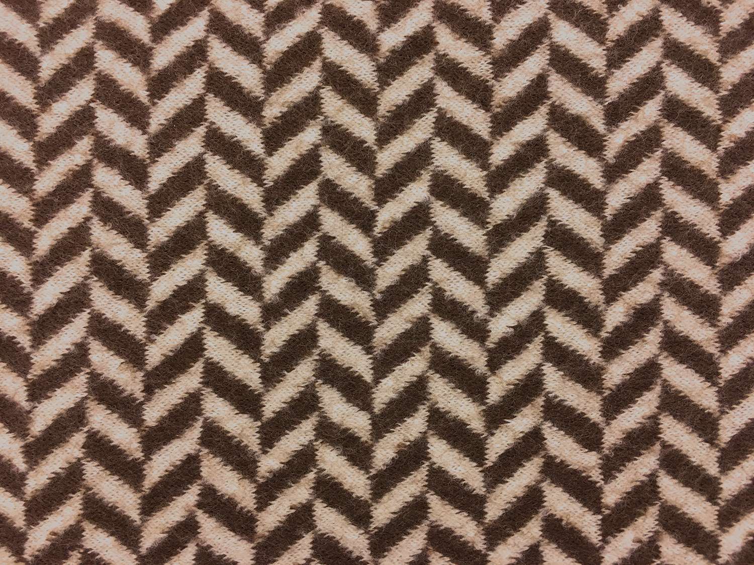 Virgin Wool Felted Knit Herringbone0