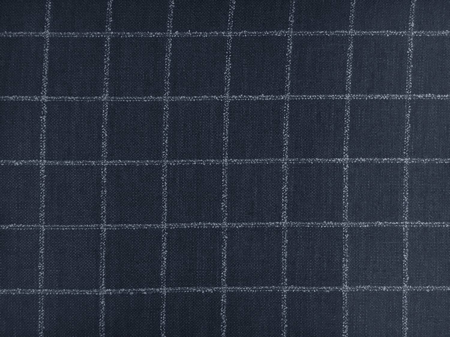 Italian Silk Linen Wool Blend Window Pane in Navy0