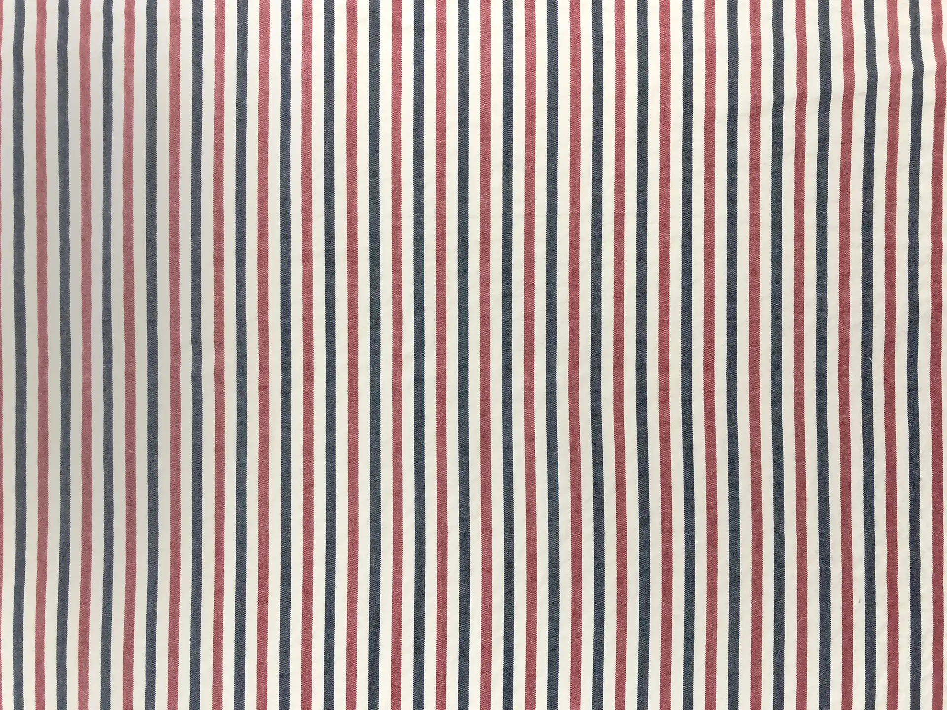 Cotton Seersucker in Red Ivory and Blue0