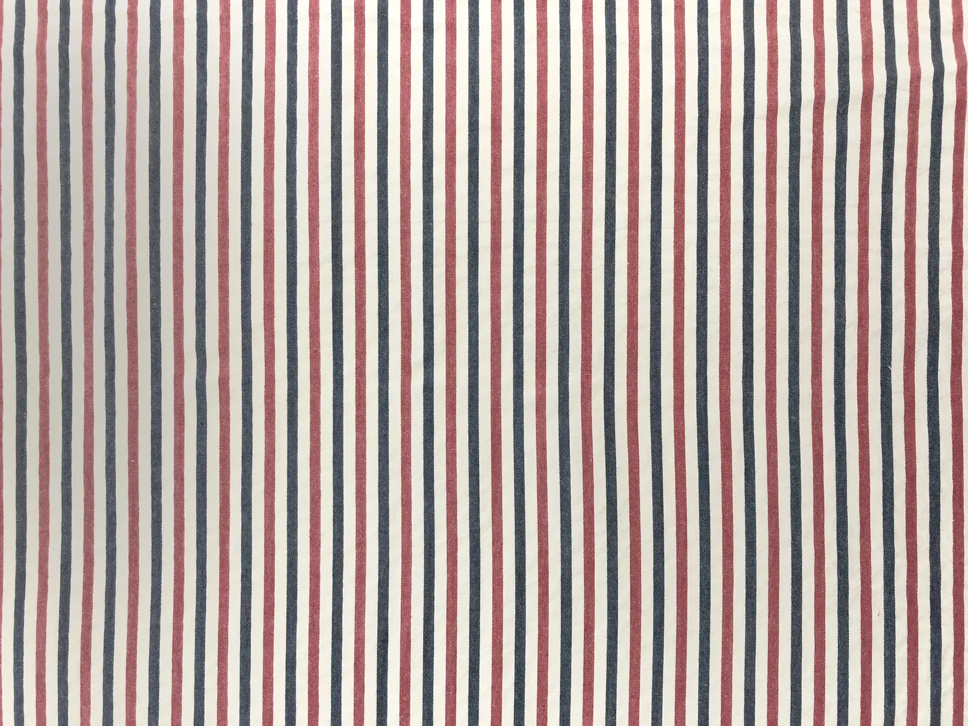 Cotton Seersucker in Red Ivory and Blue0