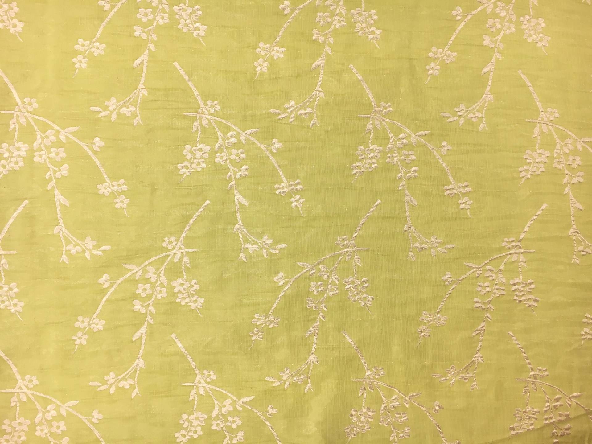 Metallic Double Layer Jacquard with Gold Floral Branches0