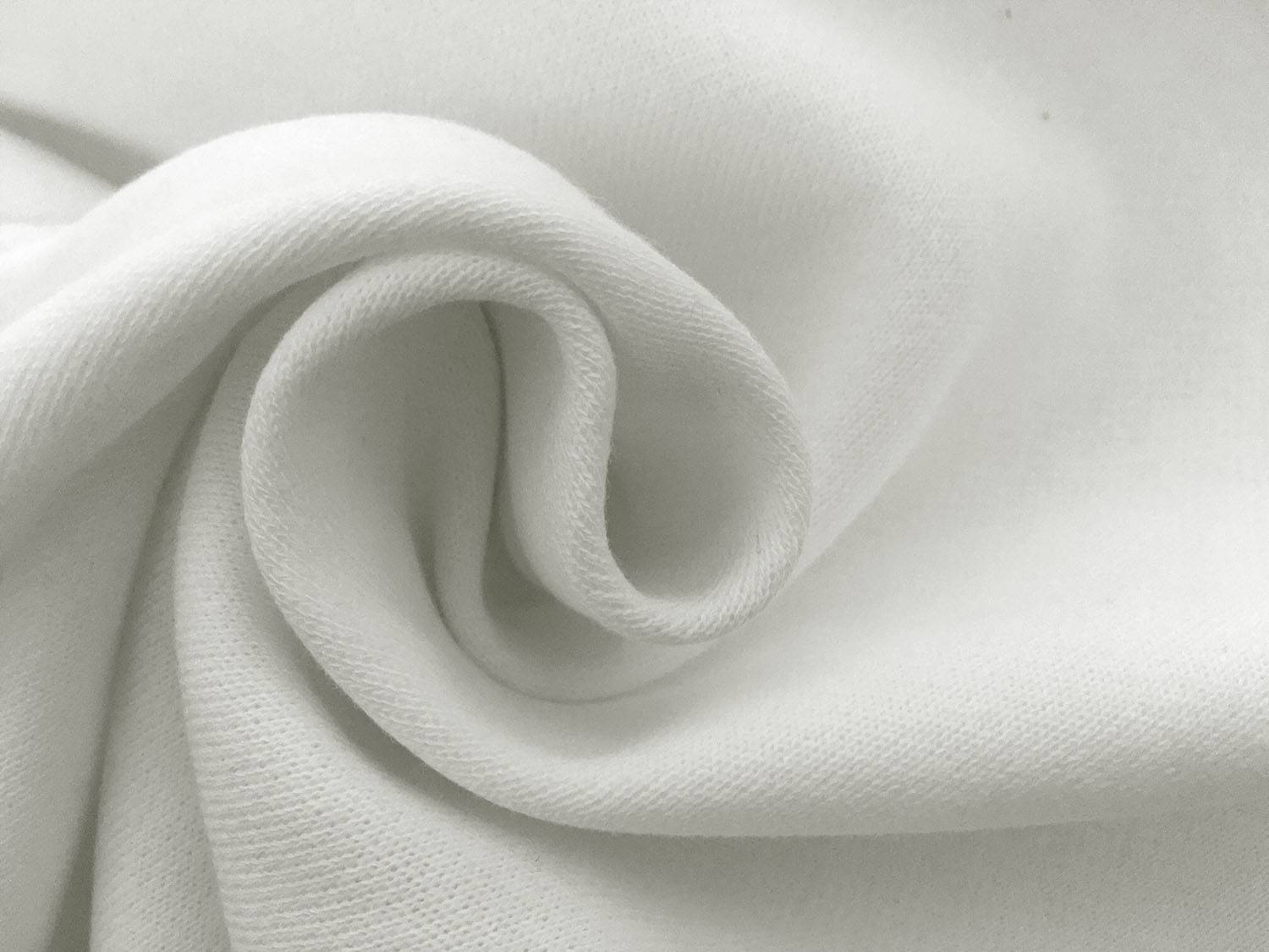 Japanese Cotton Sweatshirt Fleece in White1