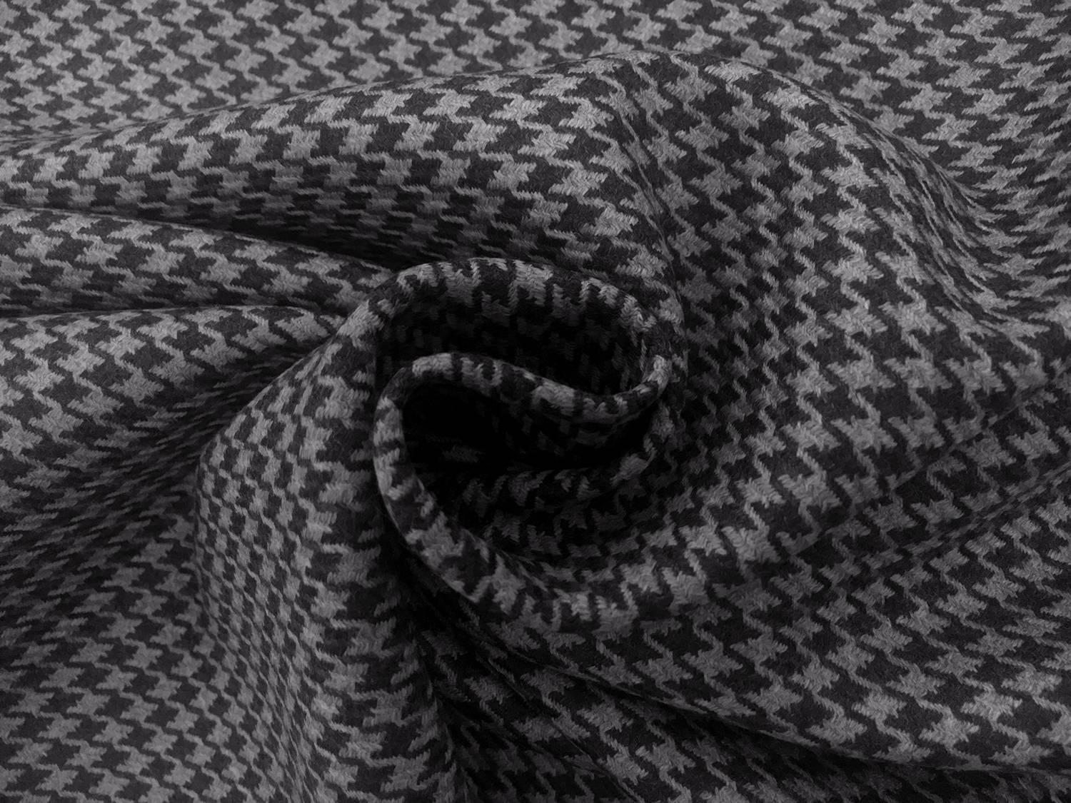 Italian Wool Houndstooth in Greys1