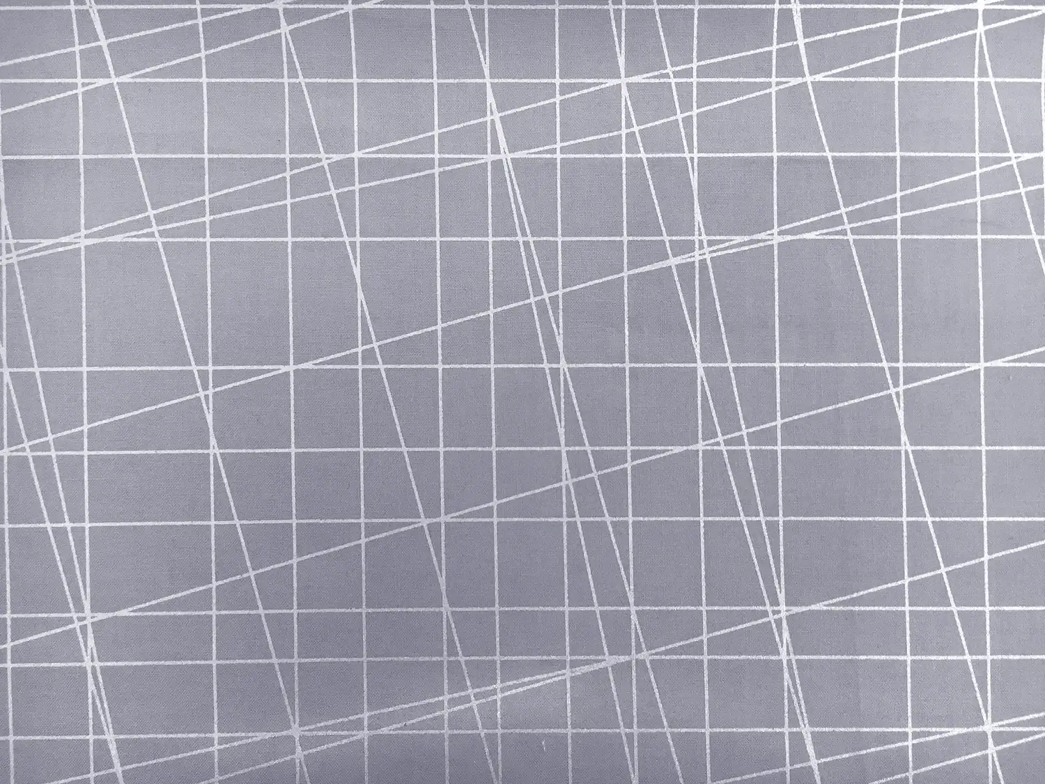 Cotton Broadcloth Metallic Grid Print in Slate0