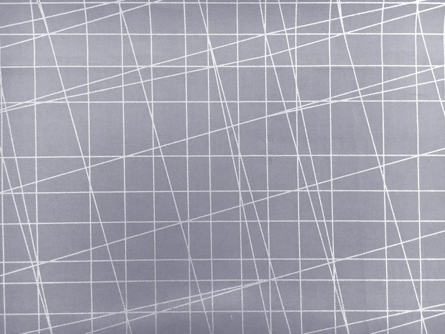 Cotton Broadcloth Metallic Grid Print in Slate0