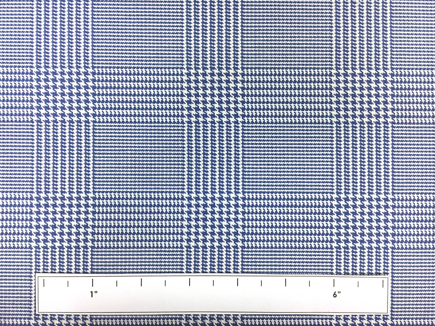 Italian Superfine Wool and Silk Glen Check in Cornflower 3