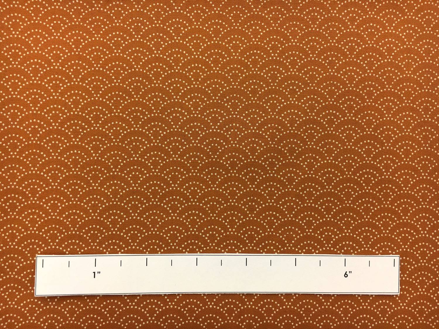 Japanese Cotton Print with Stippling Pattern in Burnt Orange1