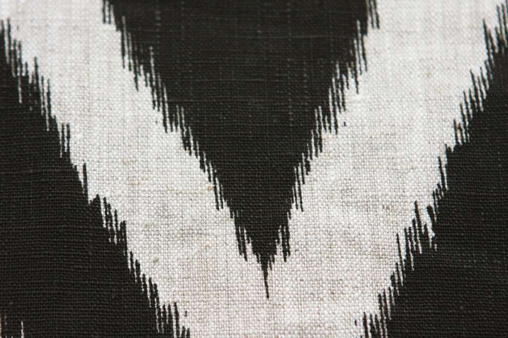Linen Upholstery Zig Zag Ikat Print1