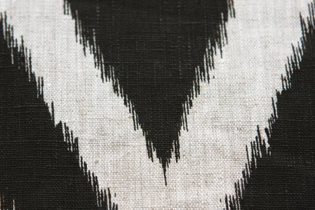 Linen Upholstery Zig Zag Ikat Print1
