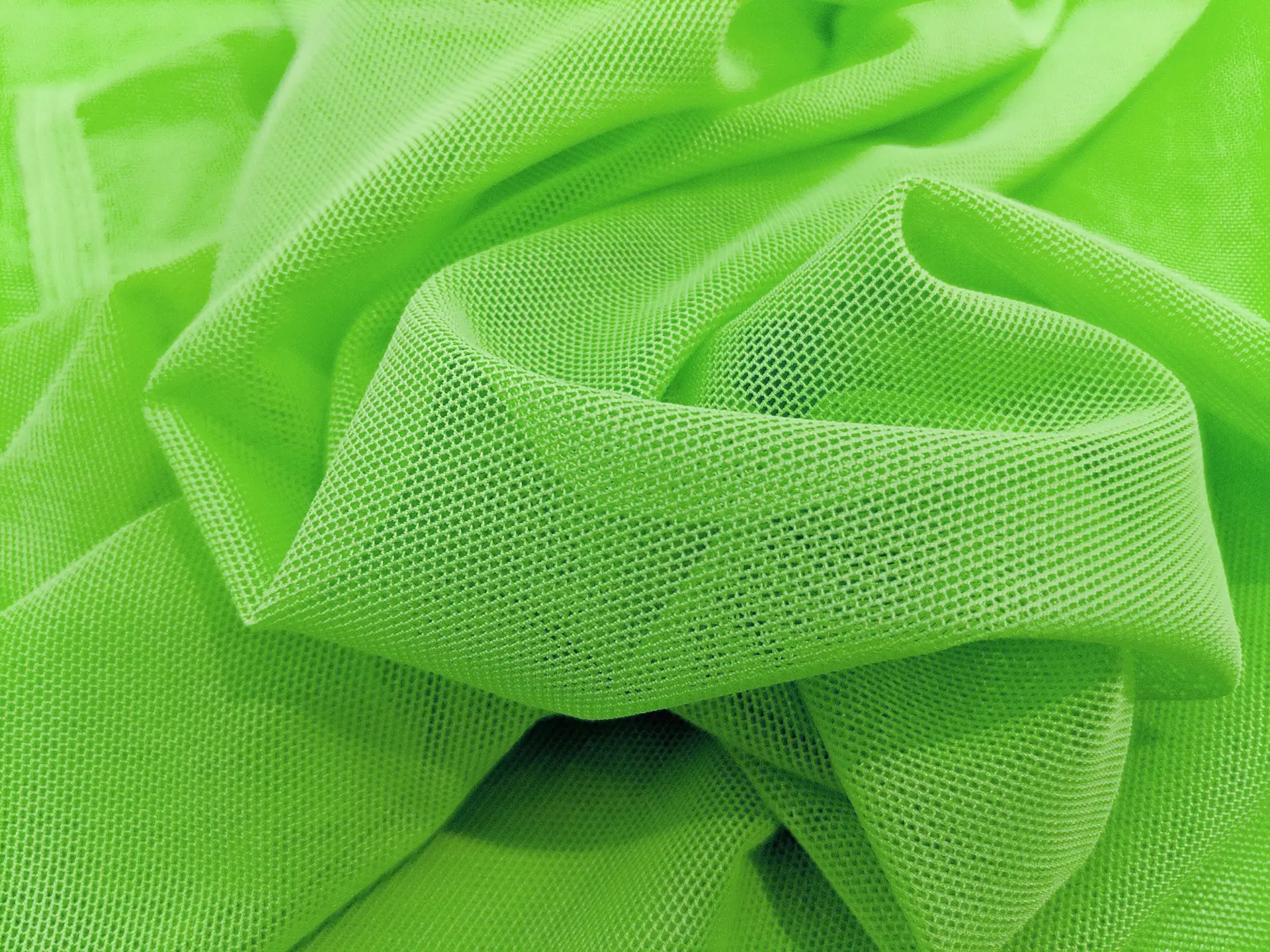 Stretch Tulle in Citrus Green