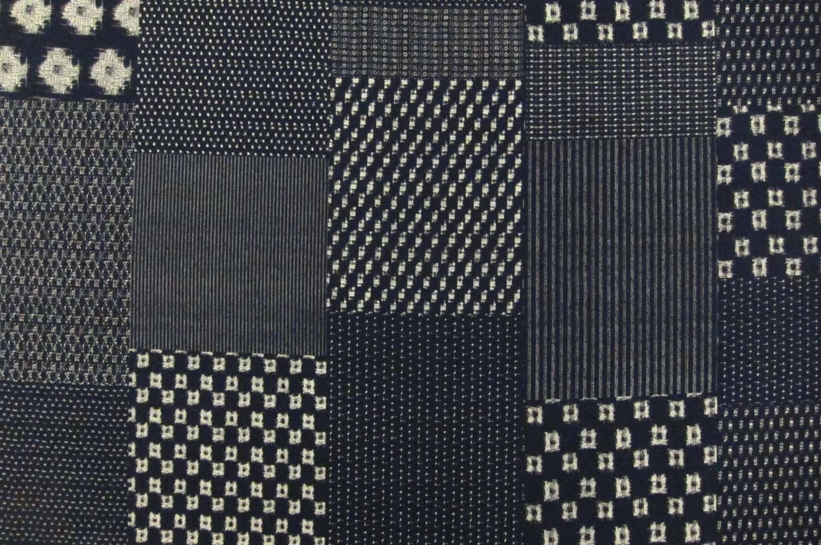 Japanese Cotton Print in Indigo Patchwork