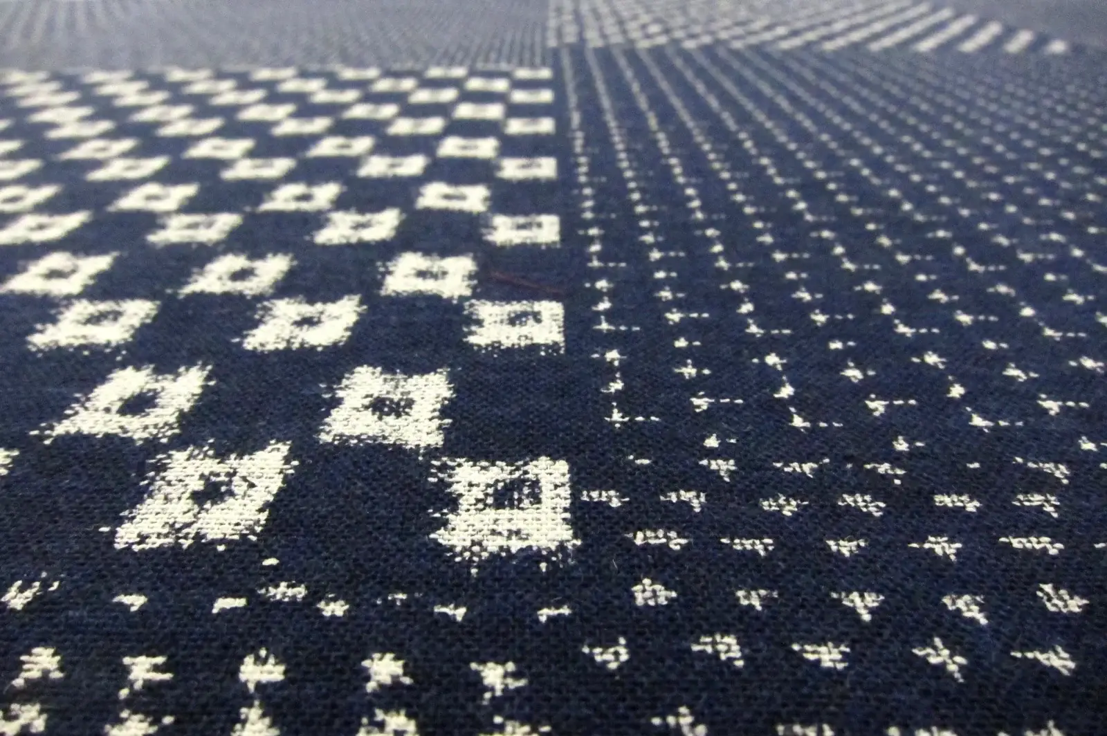 Japanese Cotton Print in Indigo Patchwork