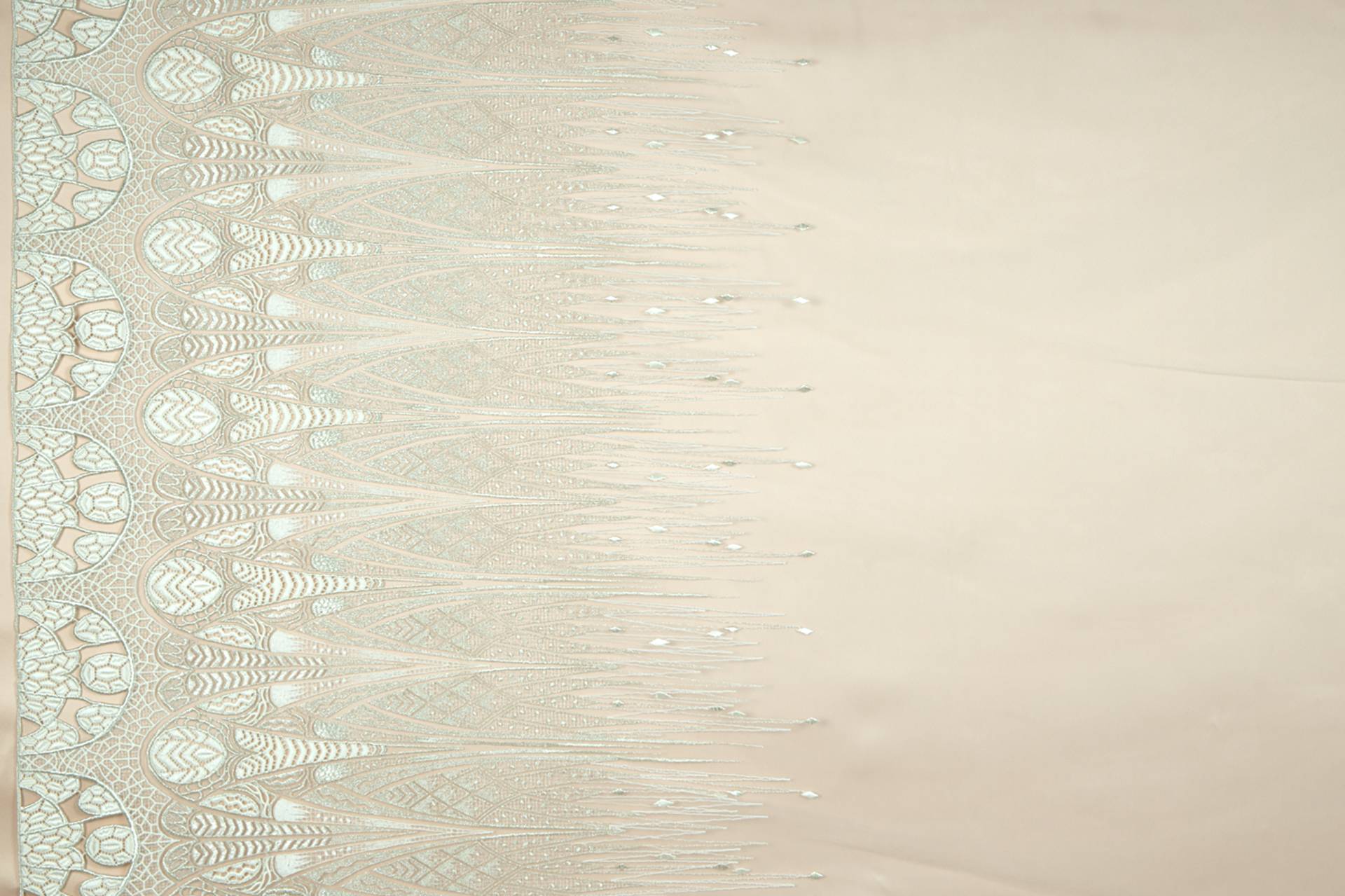 Novelty Heavy Embroidered Tulle with Metallic Accents