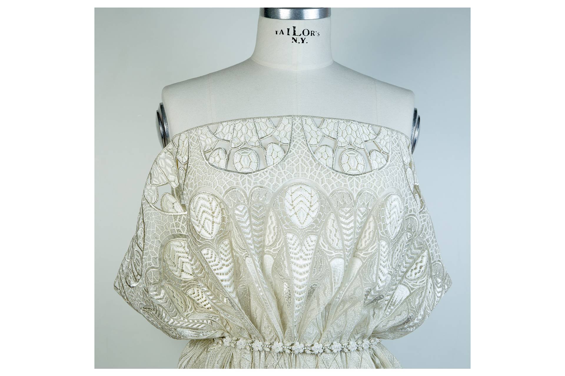 Novelty Heavy Embroidered Tulle with Metallic Accents