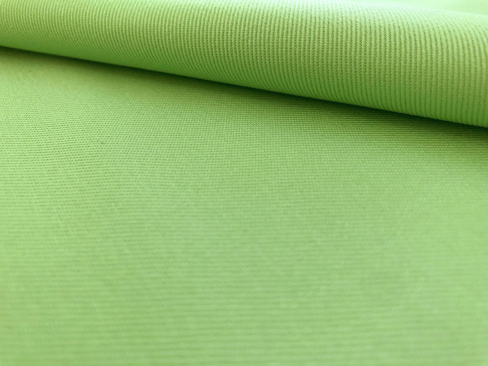 Polyester & Cotton Twill in Green Apple