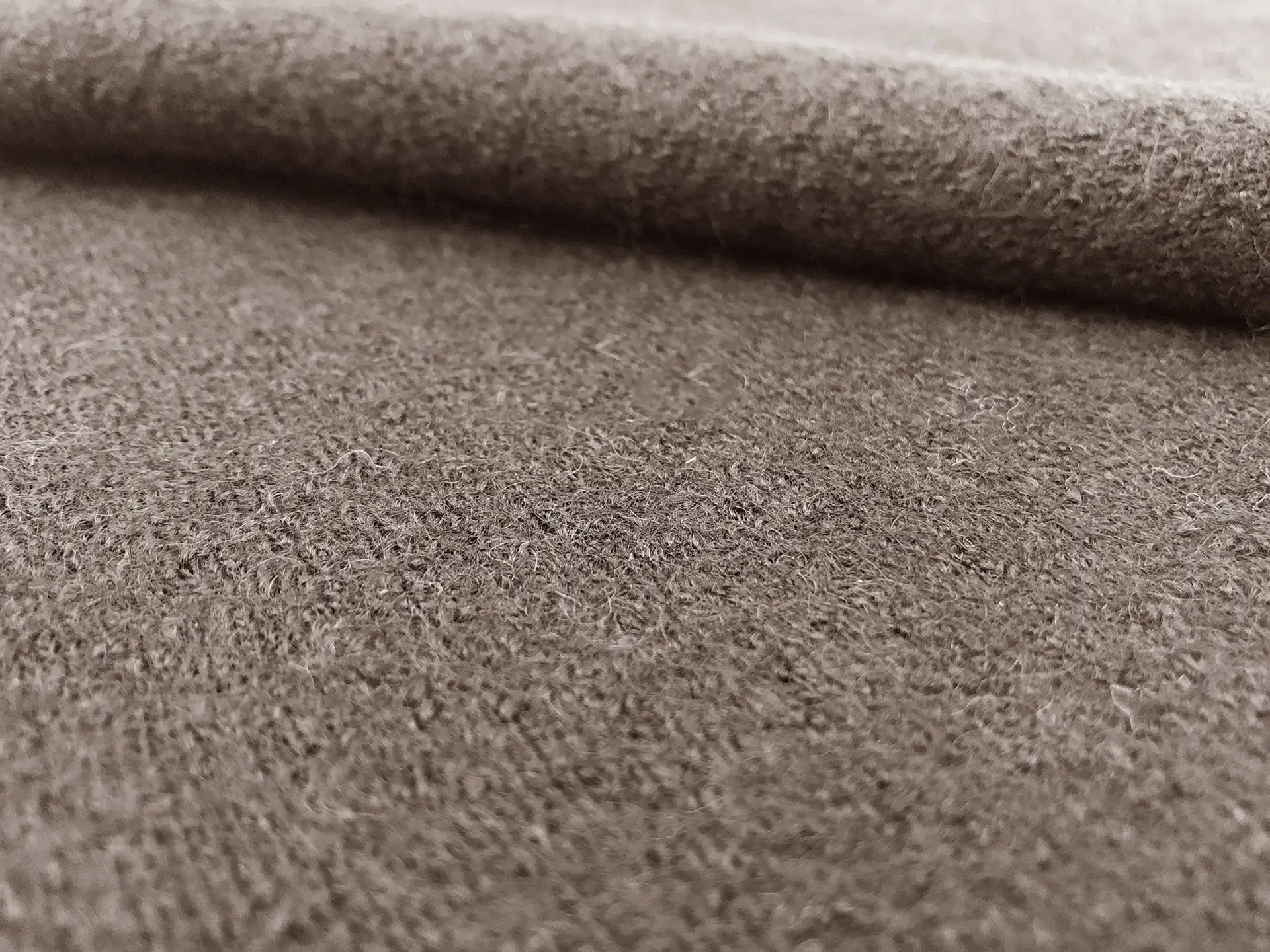 Boiled Wool Blend Knit in Taupe