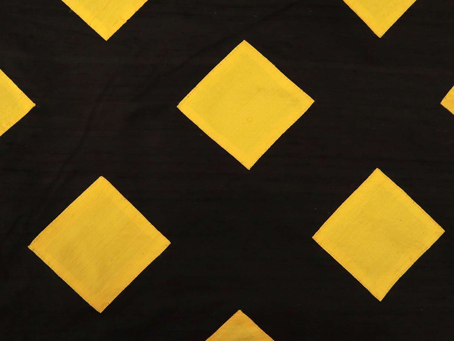 Color Block Appliqué Silk Shantung