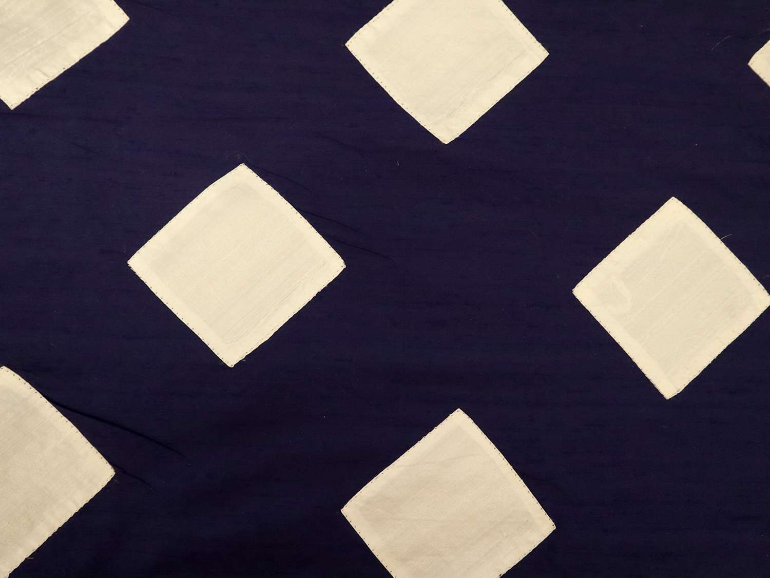 Color Block Appliqué Silk Shantung