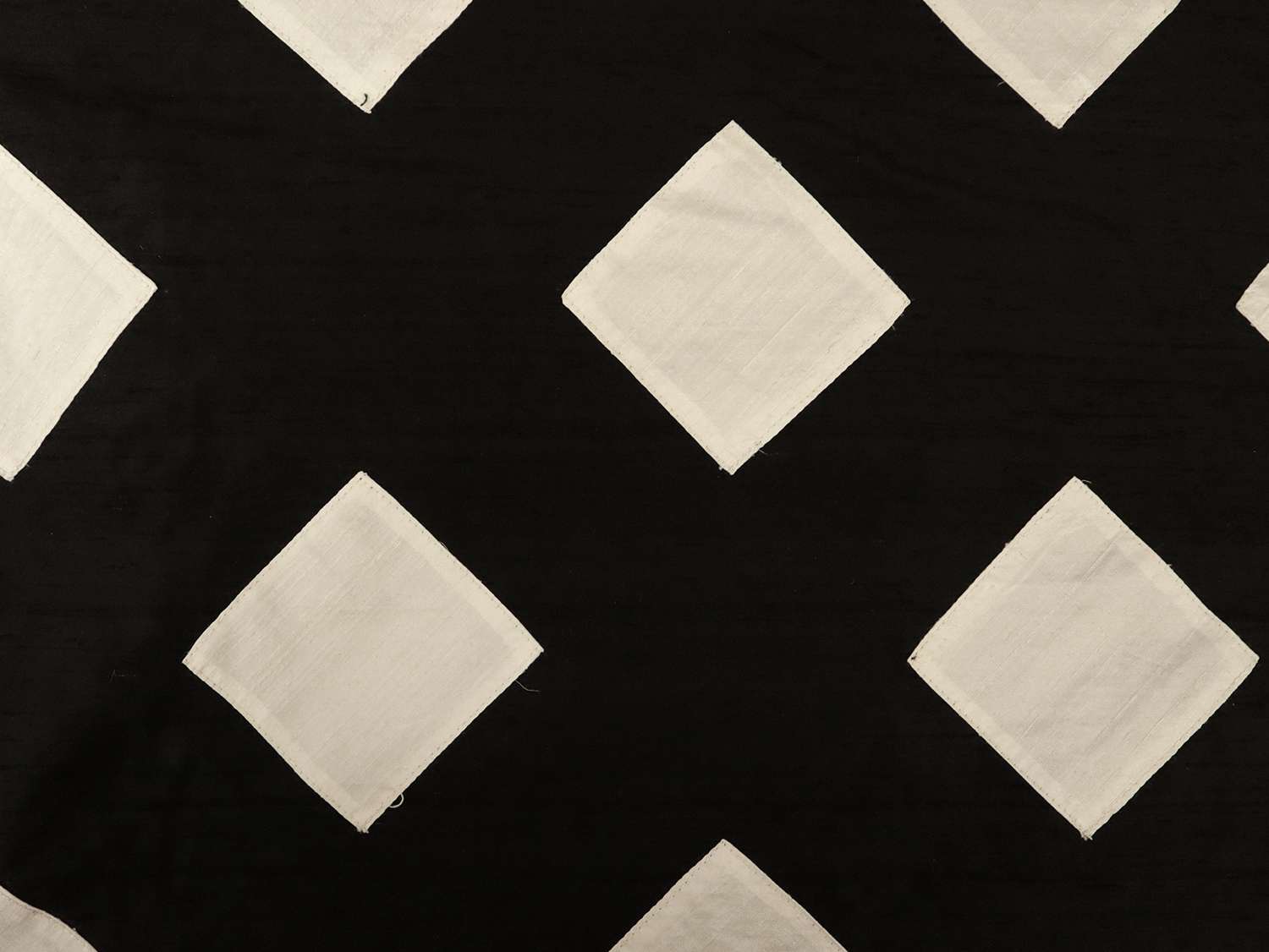 Color Block Appliqué Silk Shantung