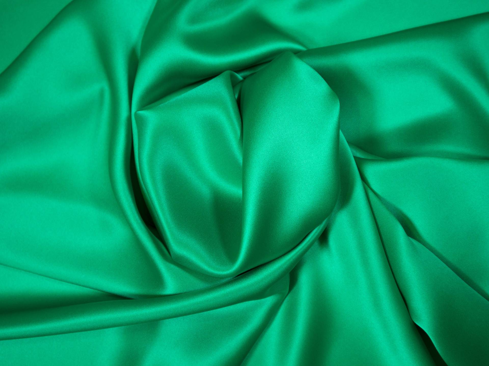 green solid silk charmuese