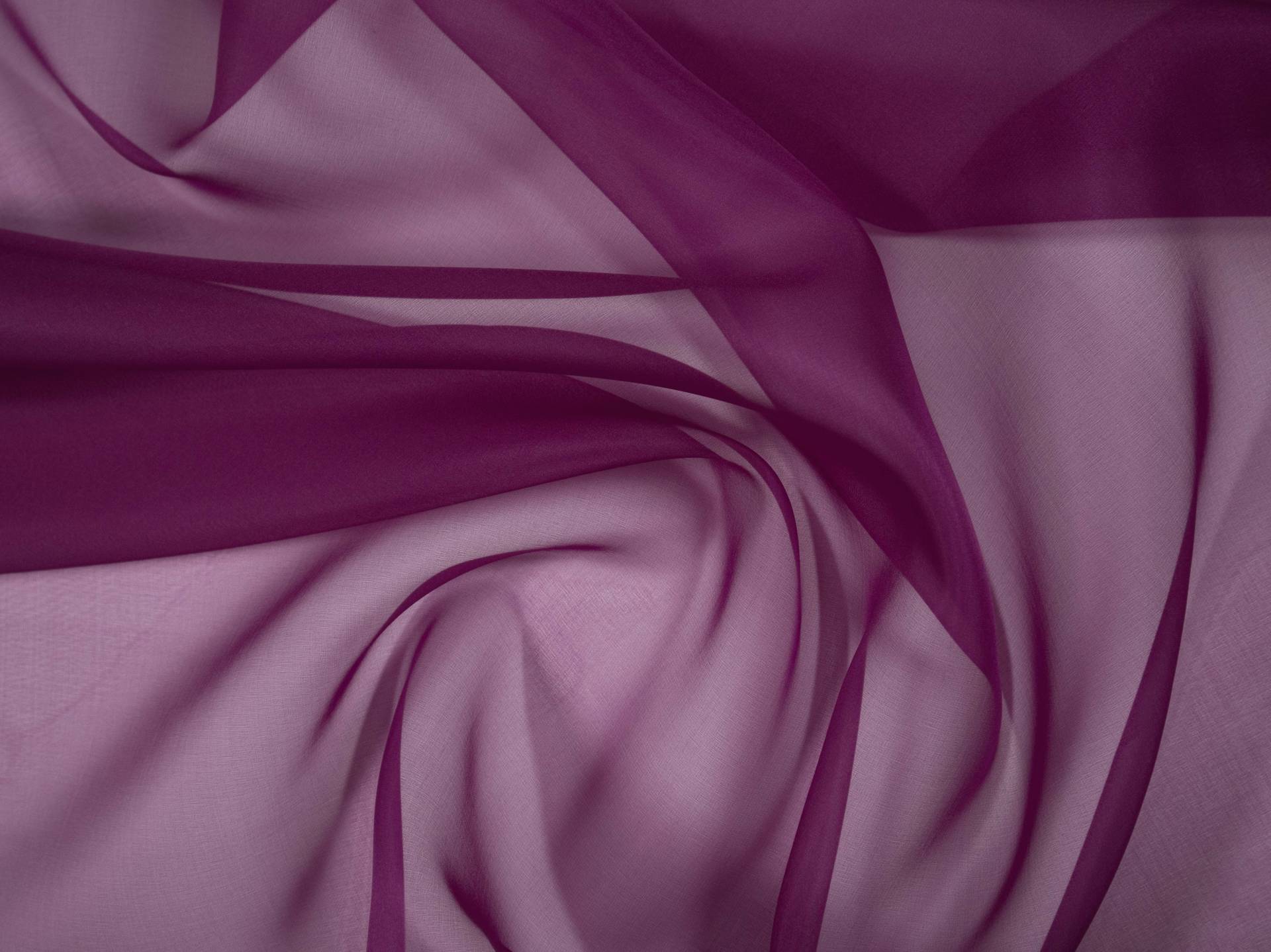 Solid organza in Geranium bunched