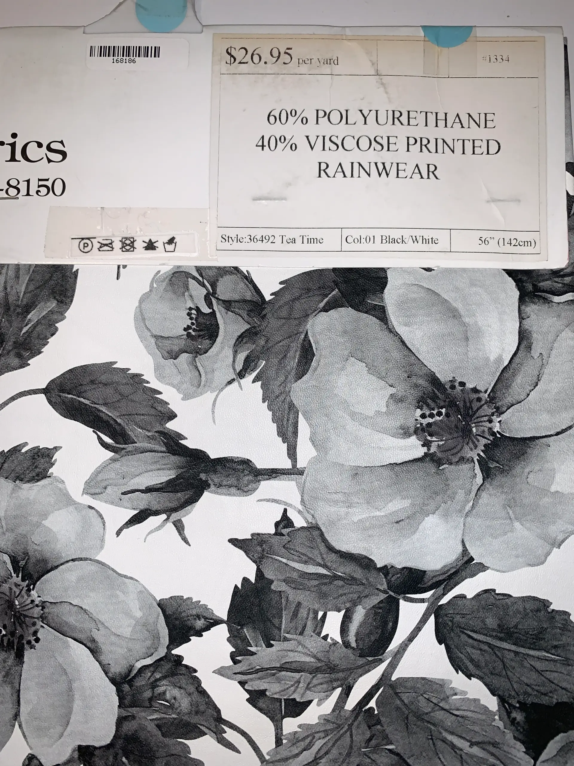 Scnp 60% Polyurethane 40% Viscose Printed Rainwear