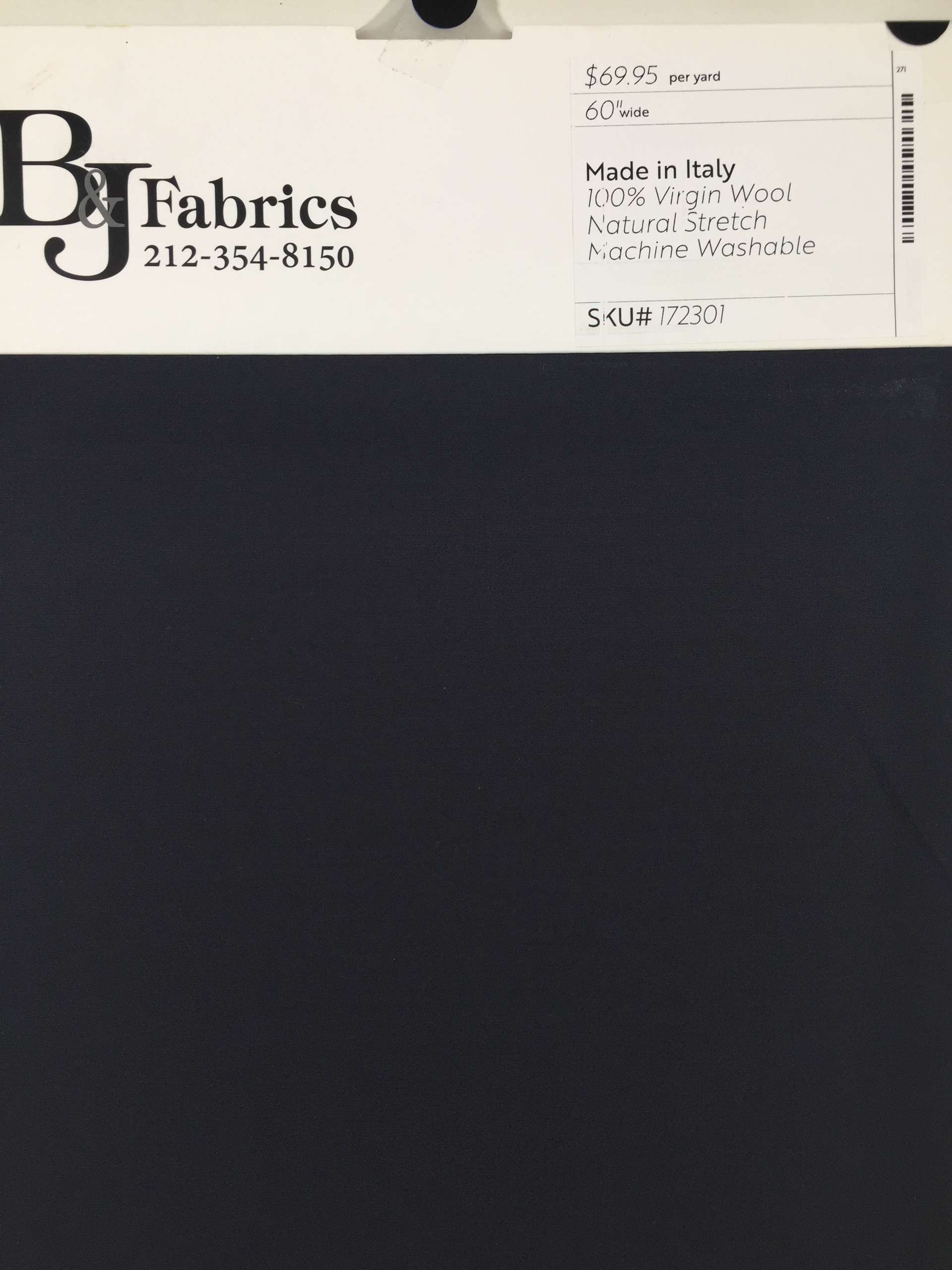 100% Virgin Wool Suiting with Natural Stretch