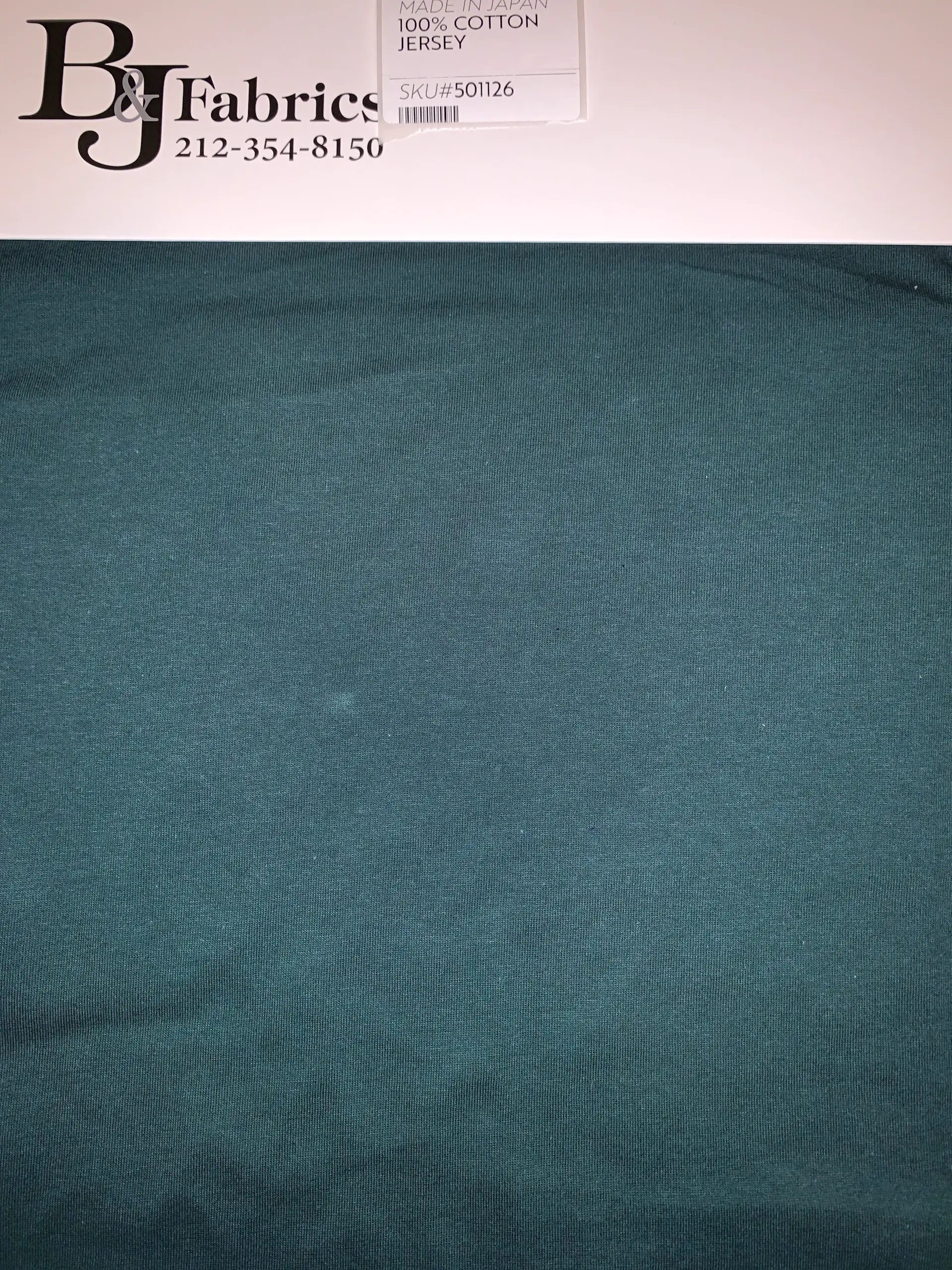 Japanese Cotton Jersey in Hunter Green