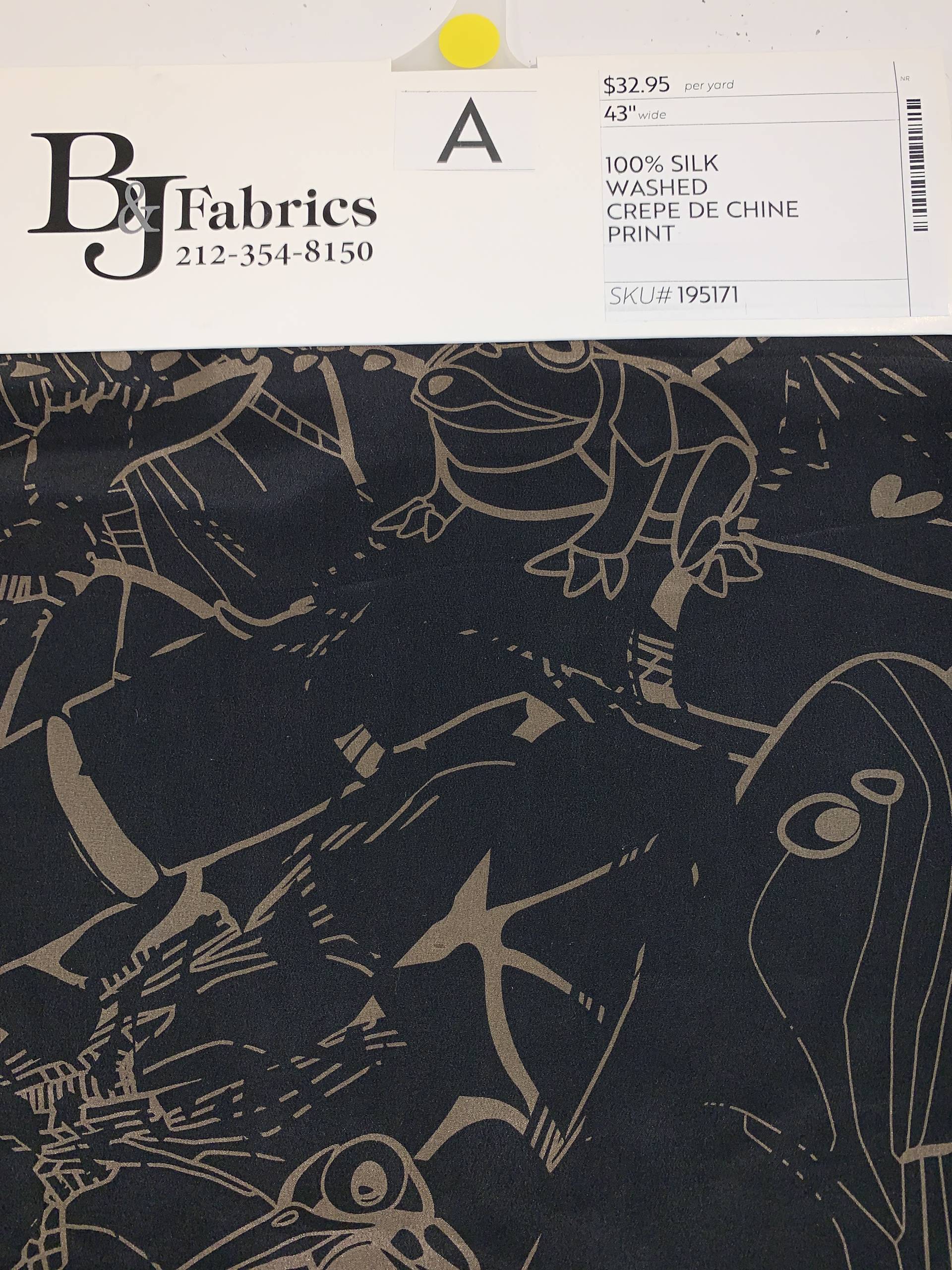 100% SILK WASHED CREPE DE CHINE PRINT