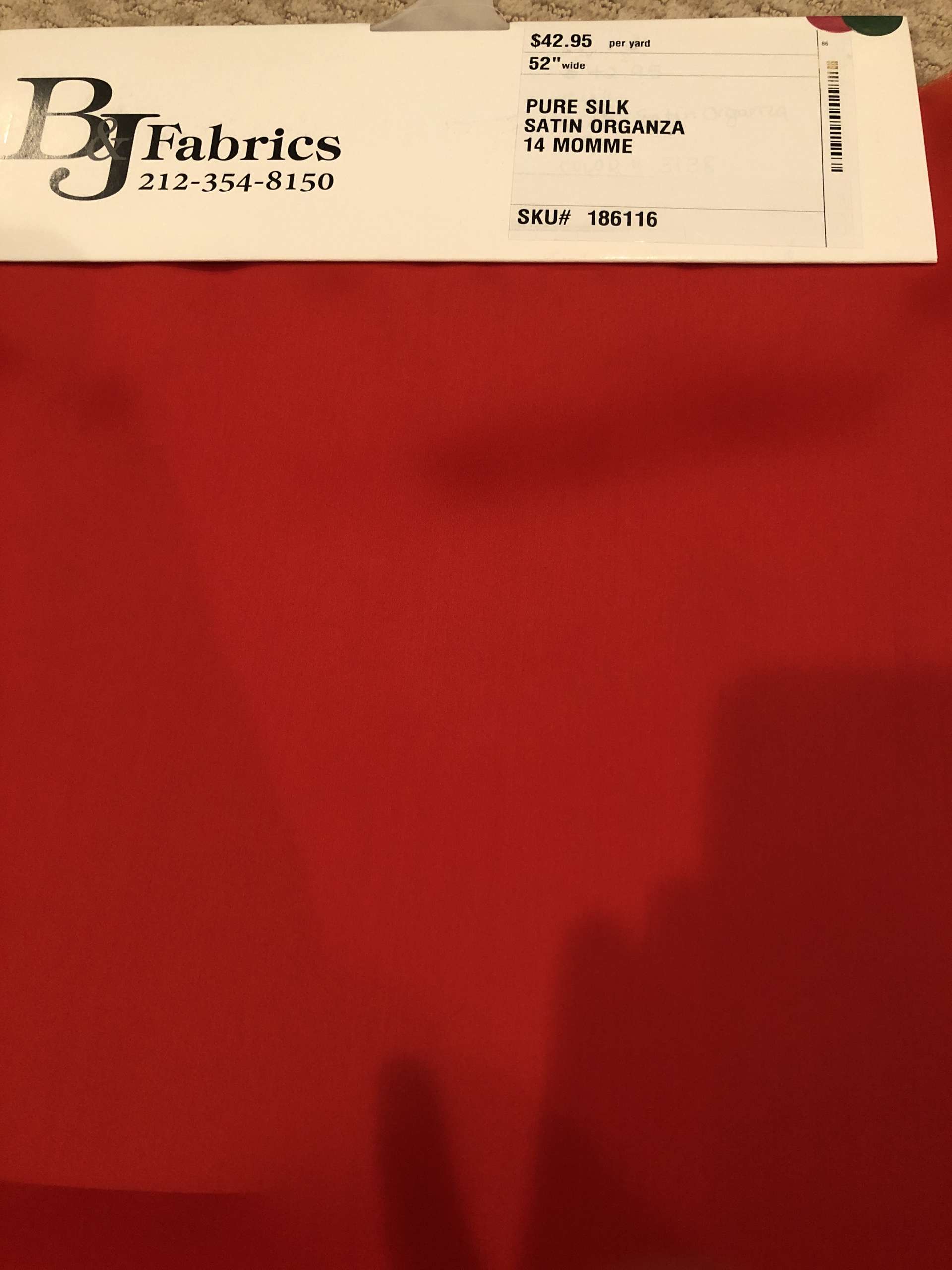 PURE SILK SATIN ORGANZA (14 MOMME)