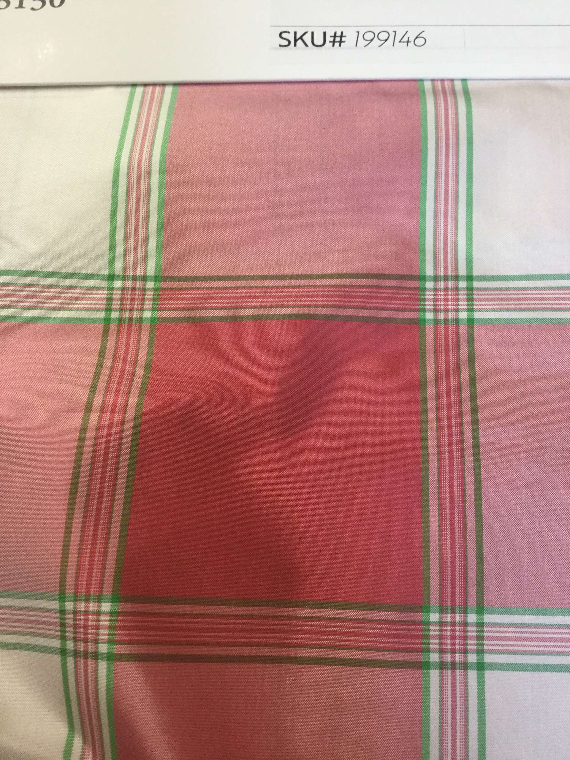 100% SILK TAFFETA PLAID