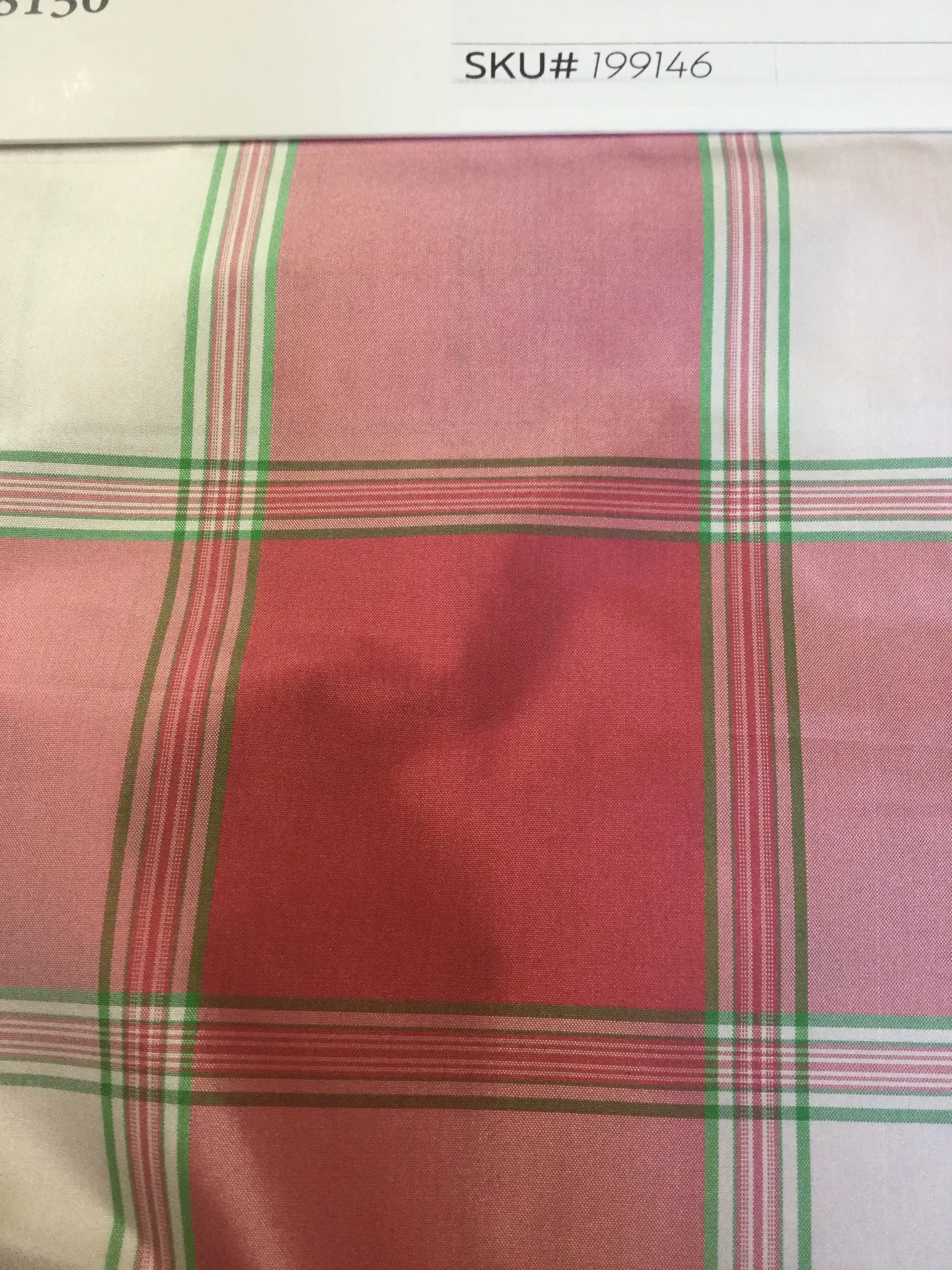 100% SILK TAFFETA PLAID