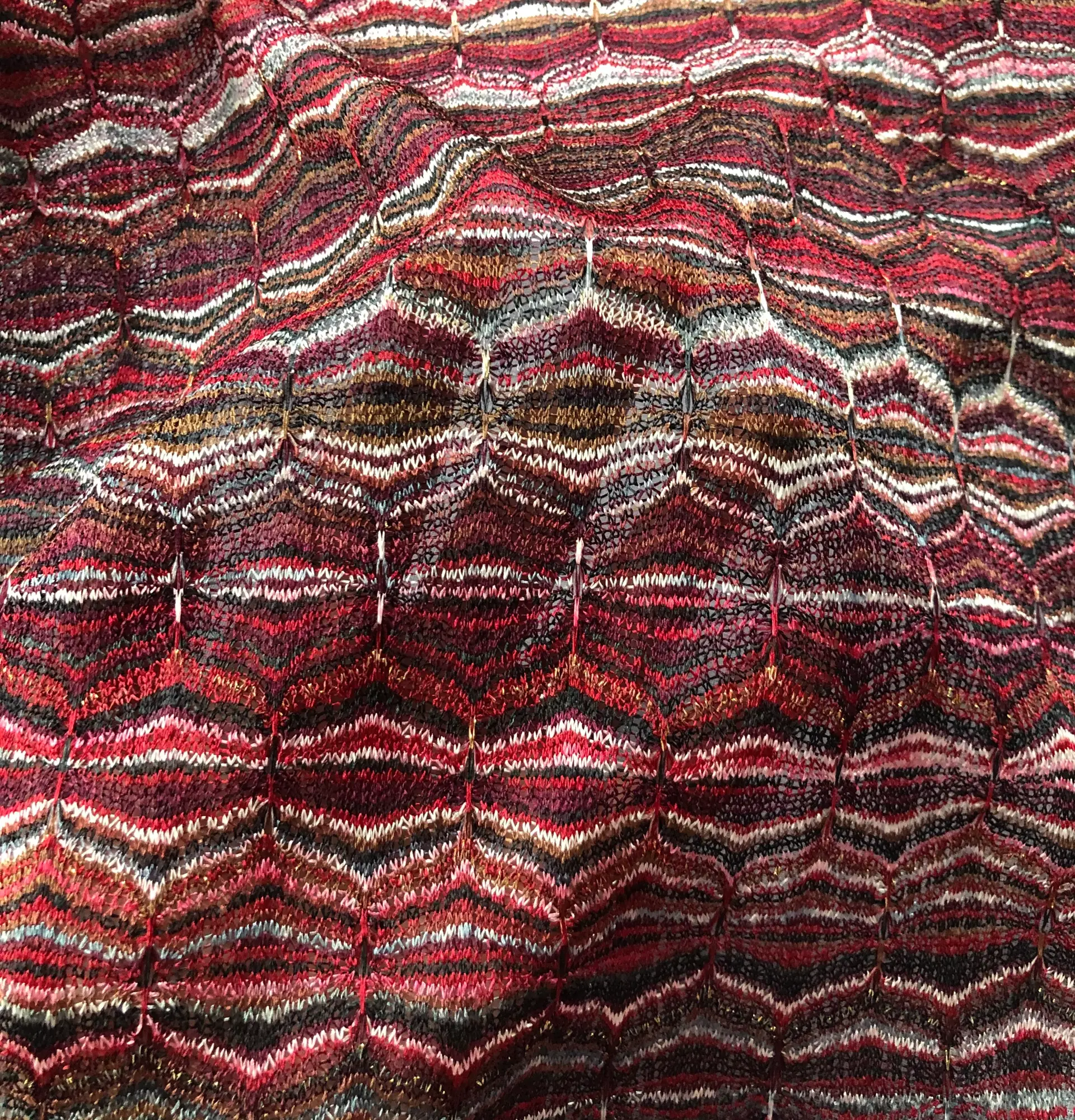 Novelty Sheer Knit in Wine