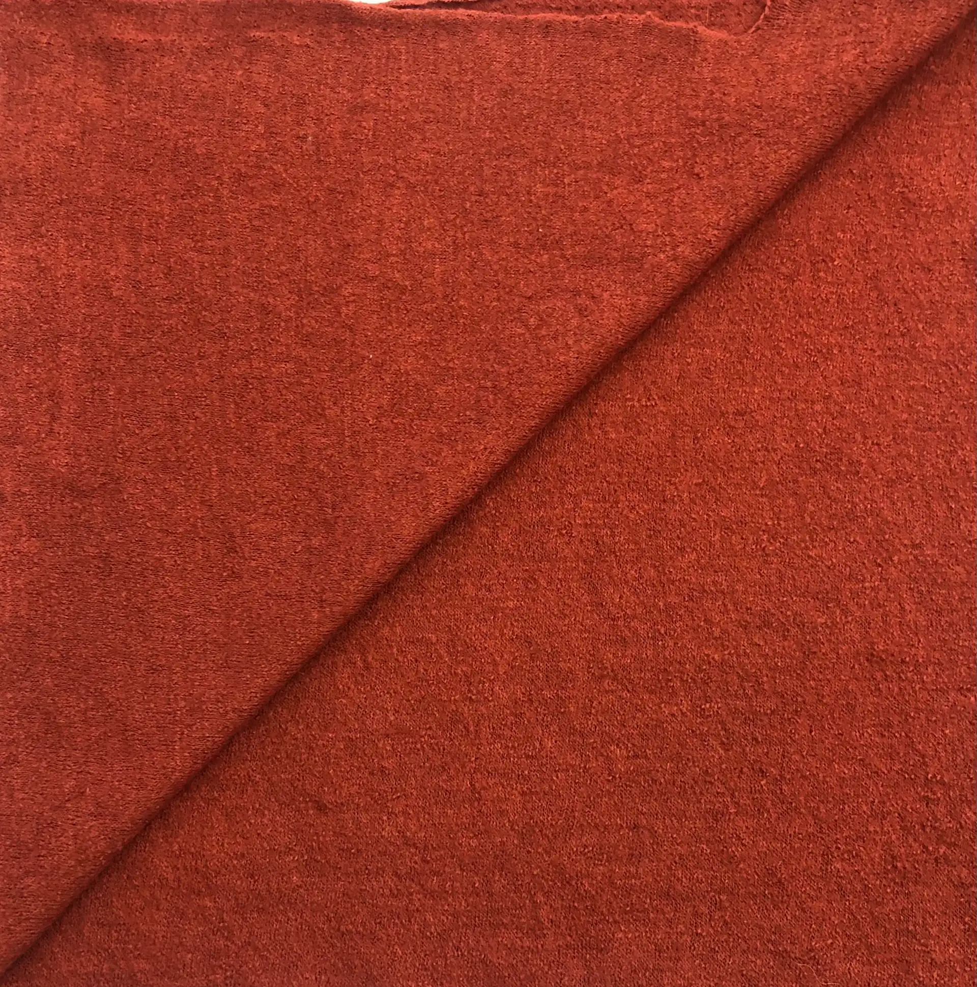 Boiled Wool Blend Knit in Brick