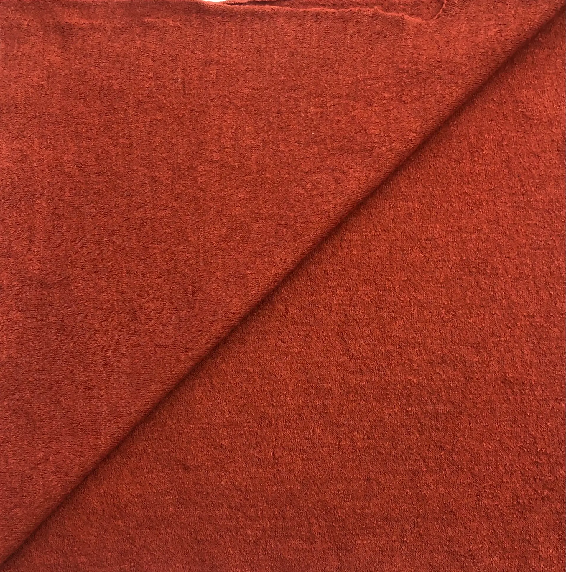 Boiled Wool Blend Knit in Brick